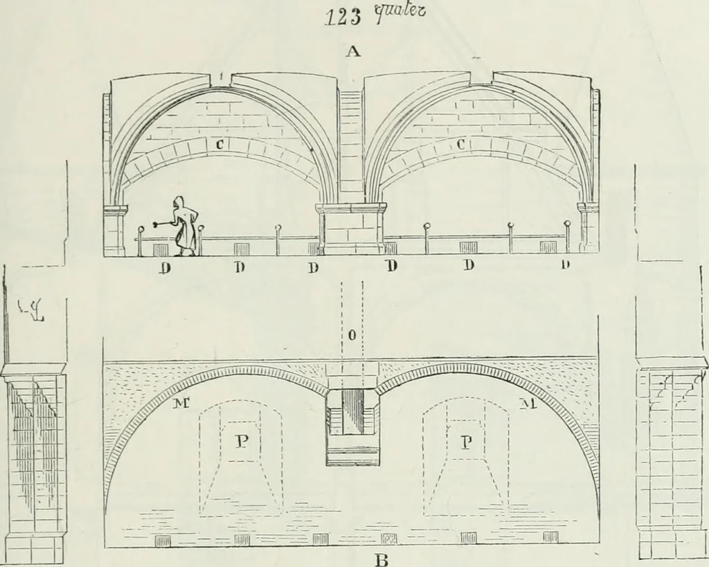 An illustration from Dictionnaire raisonné de l'architecture française du XIe au XVIe siècle, 1875, leaf 236