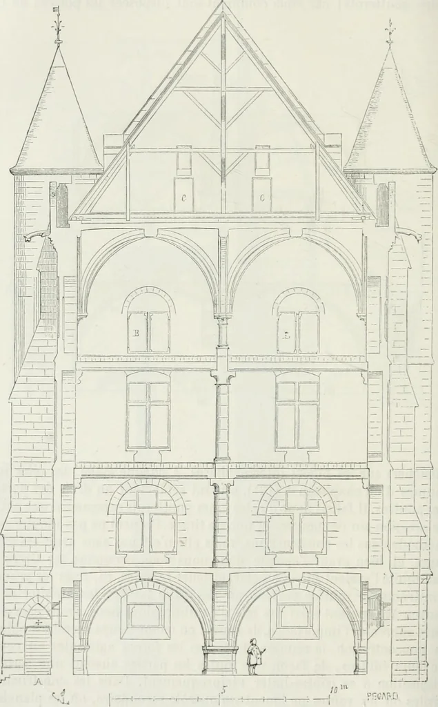 An illustration from Dictionnaire raisonné de l'architecture française du XIe au XVIe siècle, 1875, leaf 237
