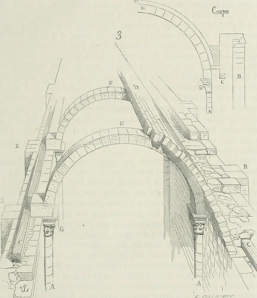 An illustration from Dictionnaire raisonné de l'architecture française du XIe au XVIe siècle, 1875, leaf 24