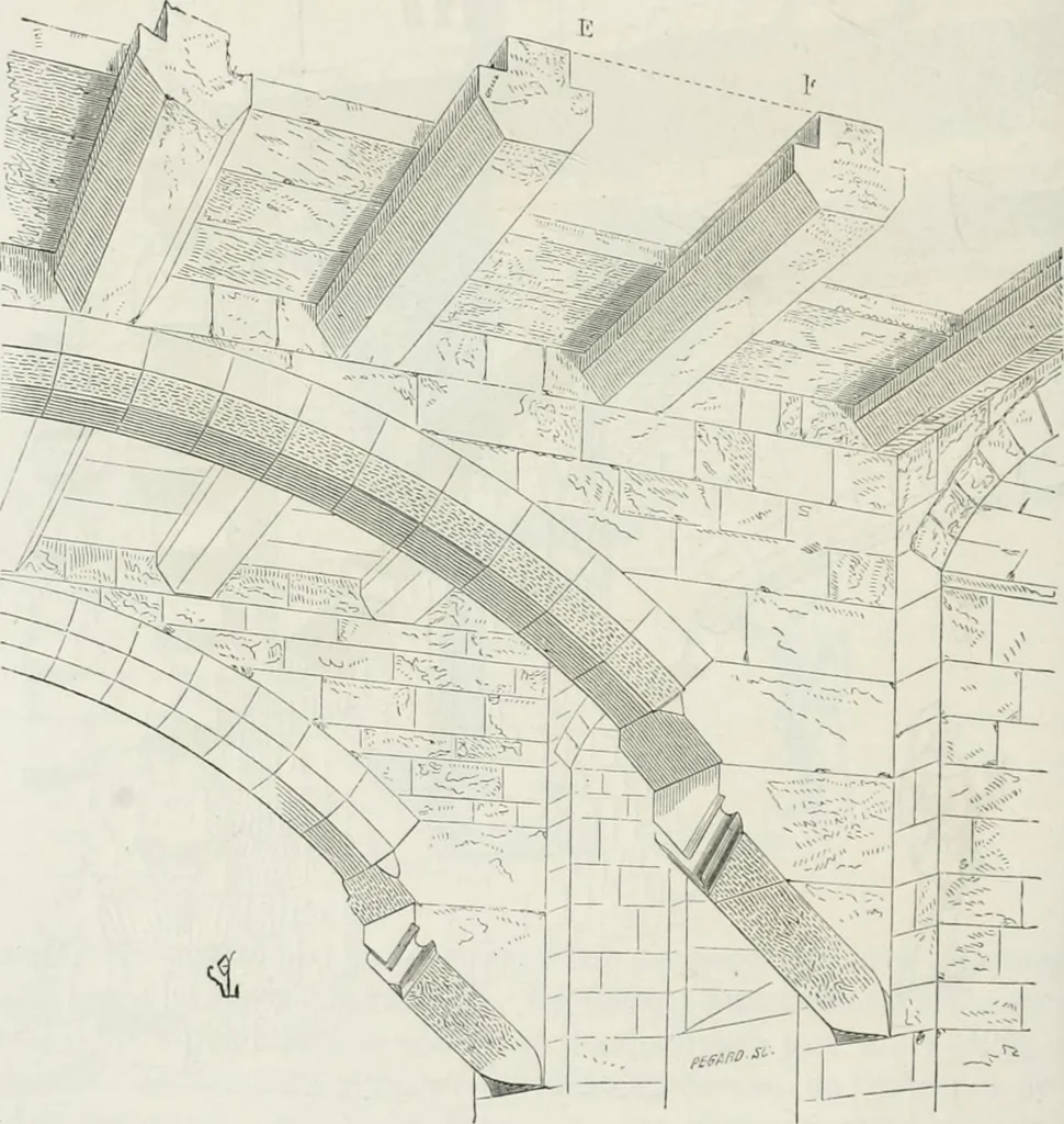 An illustration from Dictionnaire raisonné de l'architecture française du XIe au XVIe siècle, 1875, leaf 243