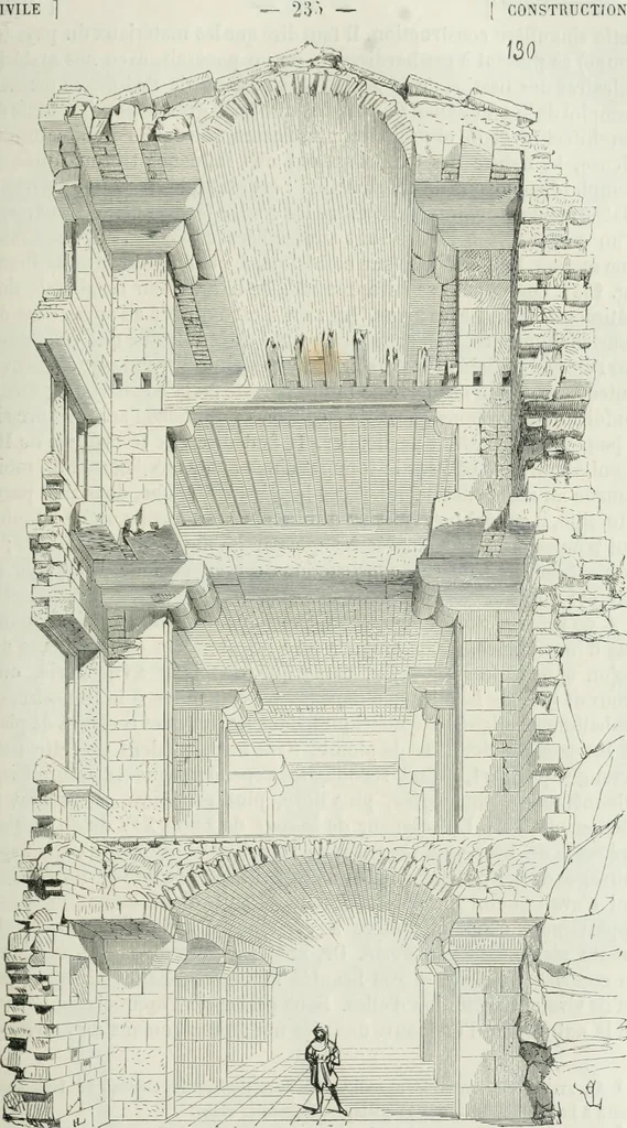 An illustration from Dictionnaire raisonné de l'architecture française du XIe au XVIe siècle, 1875, leaf 244