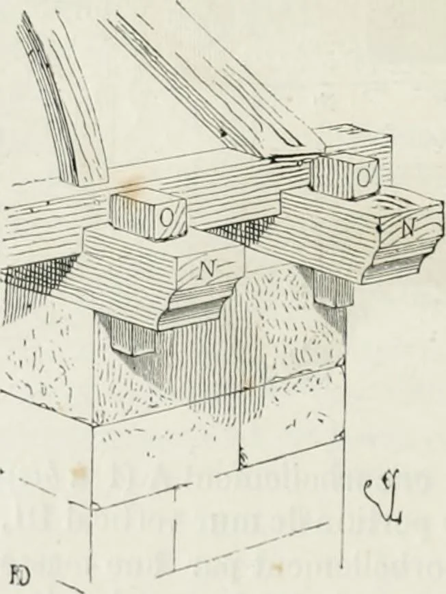 An illustration from Dictionnaire raisonné de l'architecture française du XIe au XVIe siècle, 1875, leaf 257