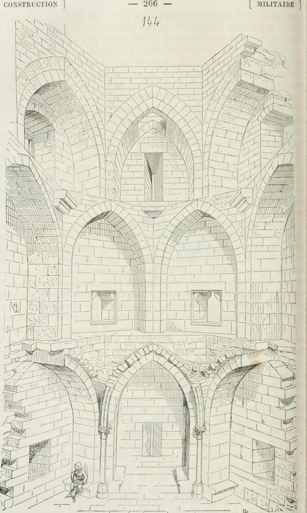 An illustration from Dictionnaire raisonné de l'architecture française du XIe au XVIe siècle, 1875, leaf 275
