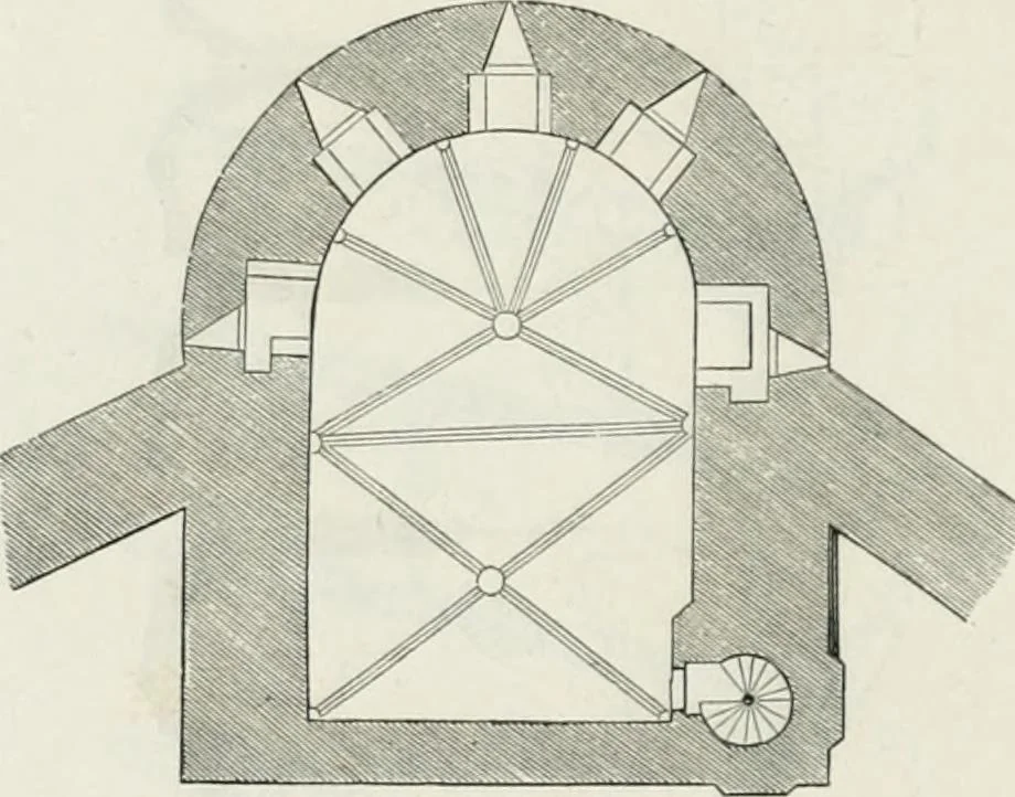 An illustration from Dictionnaire raisonné de l'architecture française du XIe au XVIe siècle, 1875, leaf 281