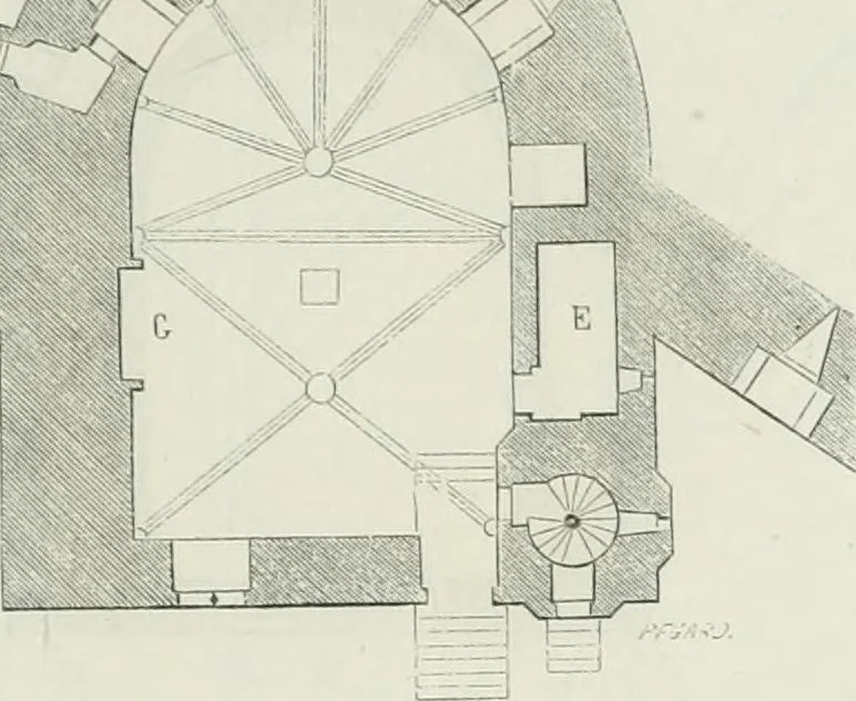 An illustration from Dictionnaire raisonné de l'architecture française du XIe au XVIe siècle, 1875, leaf 282