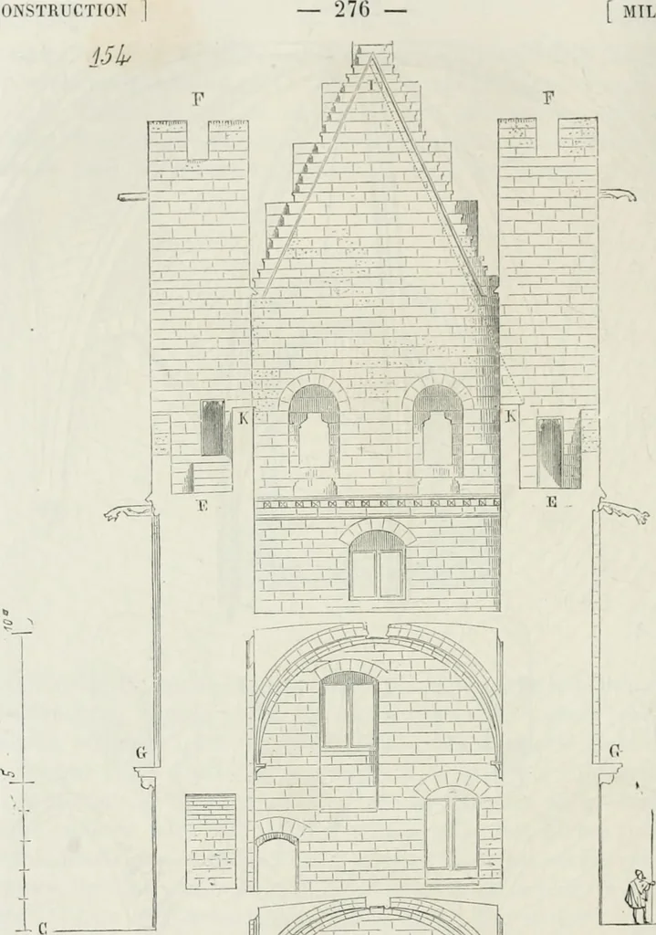 An illustration from Dictionnaire raisonné de l'architecture française du XIe au XVIe siècle, 1875, leaf 285