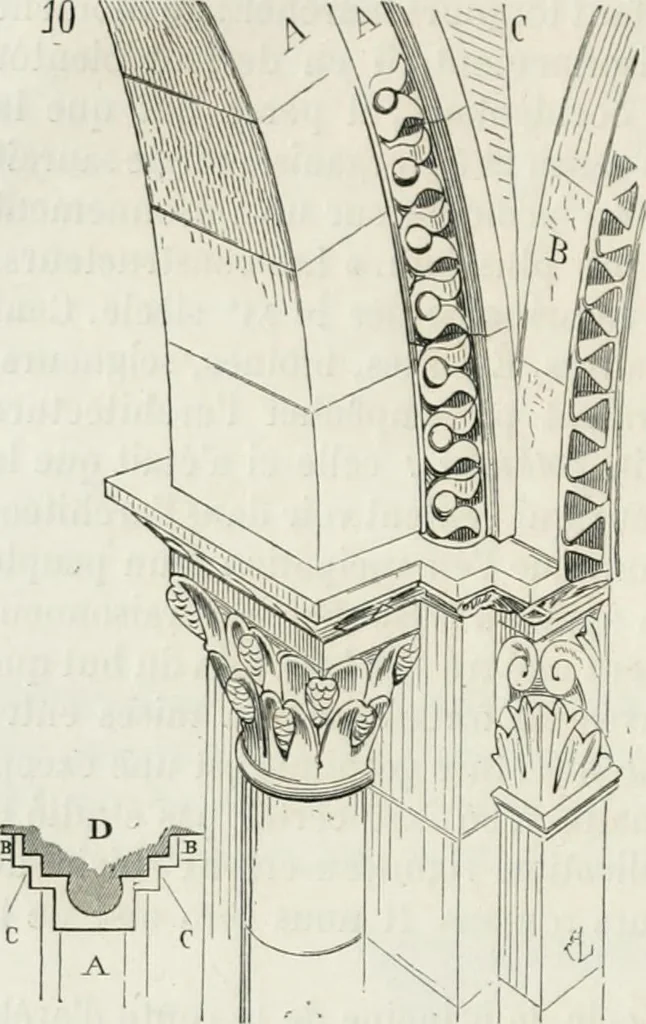 An illustration from Dictionnaire raisonné de l'architecture française du XIe au XVIe siècle, 1875, leaf 31