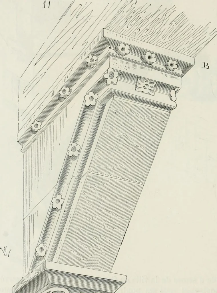 An illustration from Dictionnaire raisonné de l'architecture française du XIe au XVIe siècle, 1875, leaf 323