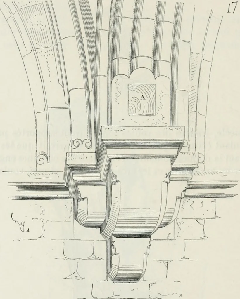 An illustration from Dictionnaire raisonné de l'architecture française du XIe au XVIe siècle, 1875, leaf 327