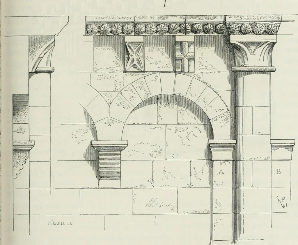 An illustration from Dictionnaire raisonné de l'architecture française du XIe au XVIe siècle, 1875, leaf 330