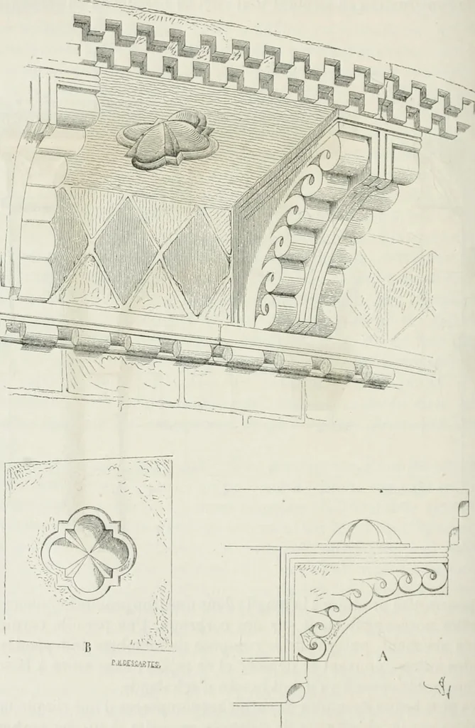 An illustration from Dictionnaire raisonné de l'architecture française du XIe au XVIe siècle, 1875, leaf 331