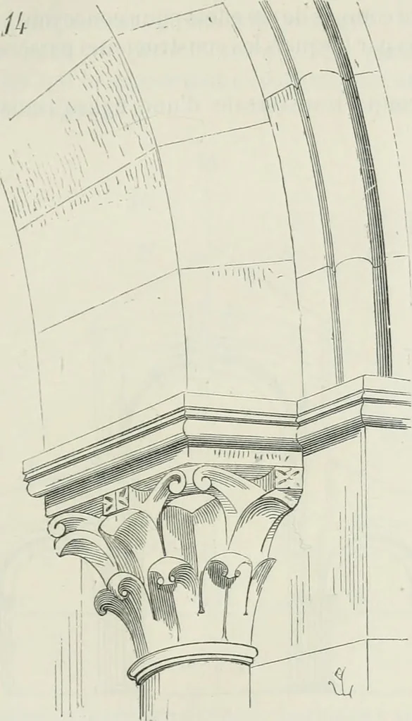 An illustration from Dictionnaire raisonné de l'architecture française du XIe au XVIe siècle, 1875, leaf 34