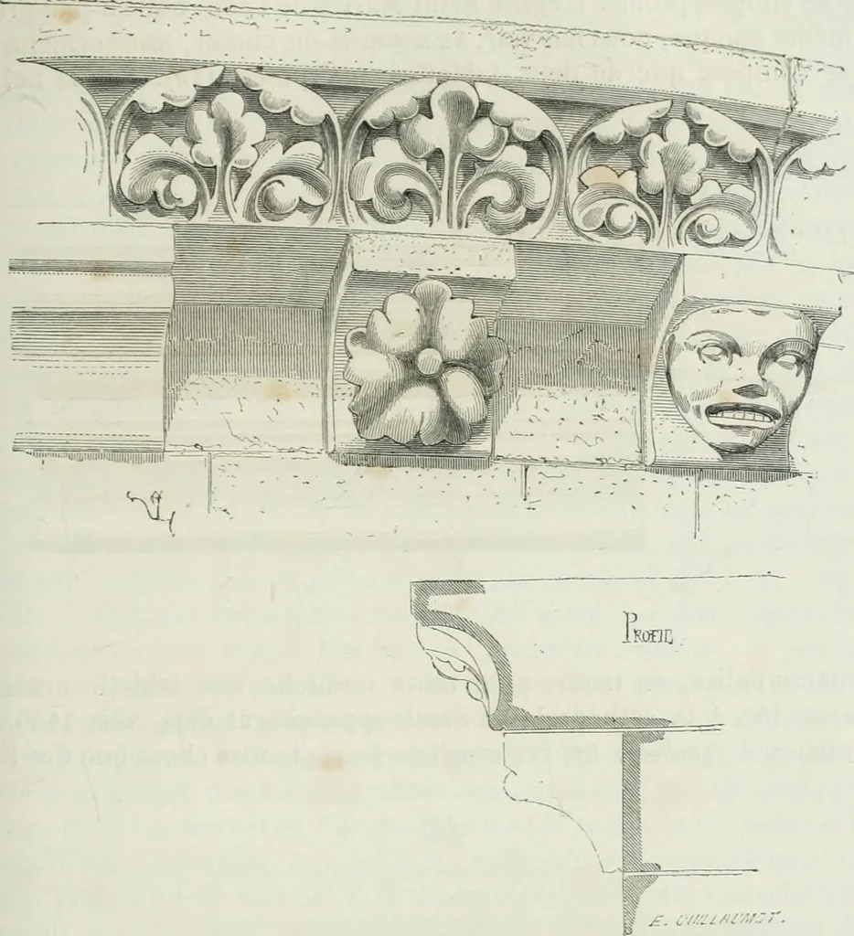 An illustration from Dictionnaire raisonné de l'architecture française du XIe au XVIe siècle, 1875, leaf 340