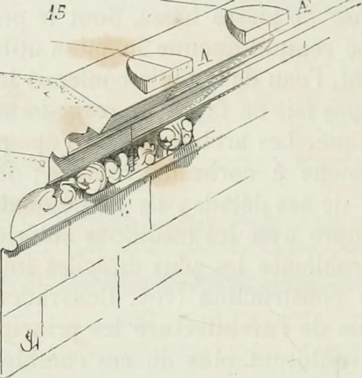 An illustration from Dictionnaire raisonné de l'architecture française du XIe au XVIe siècle, 1875, leaf 343