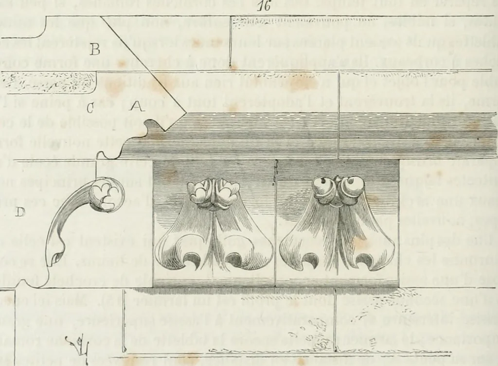 An illustration from Dictionnaire raisonné de l'architecture française du XIe au XVIe siècle, 1875, leaf 343