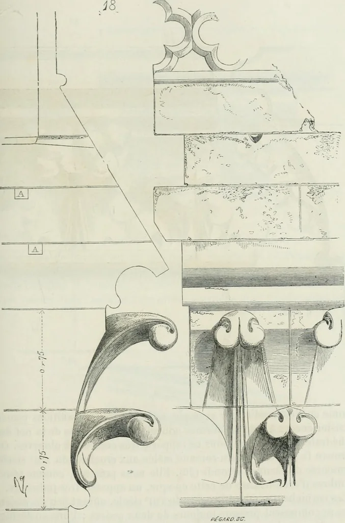 An illustration from Dictionnaire raisonné de l'architecture française du XIe au XVIe siècle, 1875, leaf 346