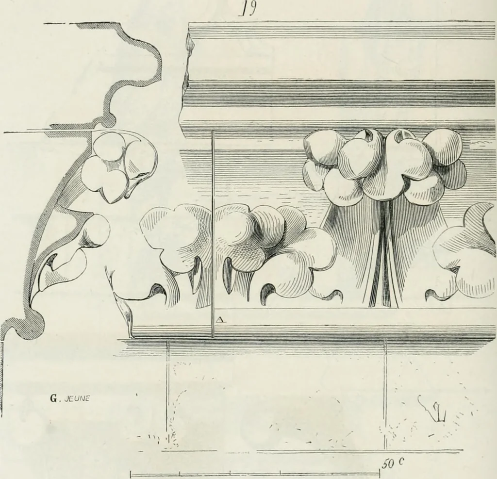 An illustration from Dictionnaire raisonné de l'architecture française du XIe au XVIe siècle, 1875, leaf 347
