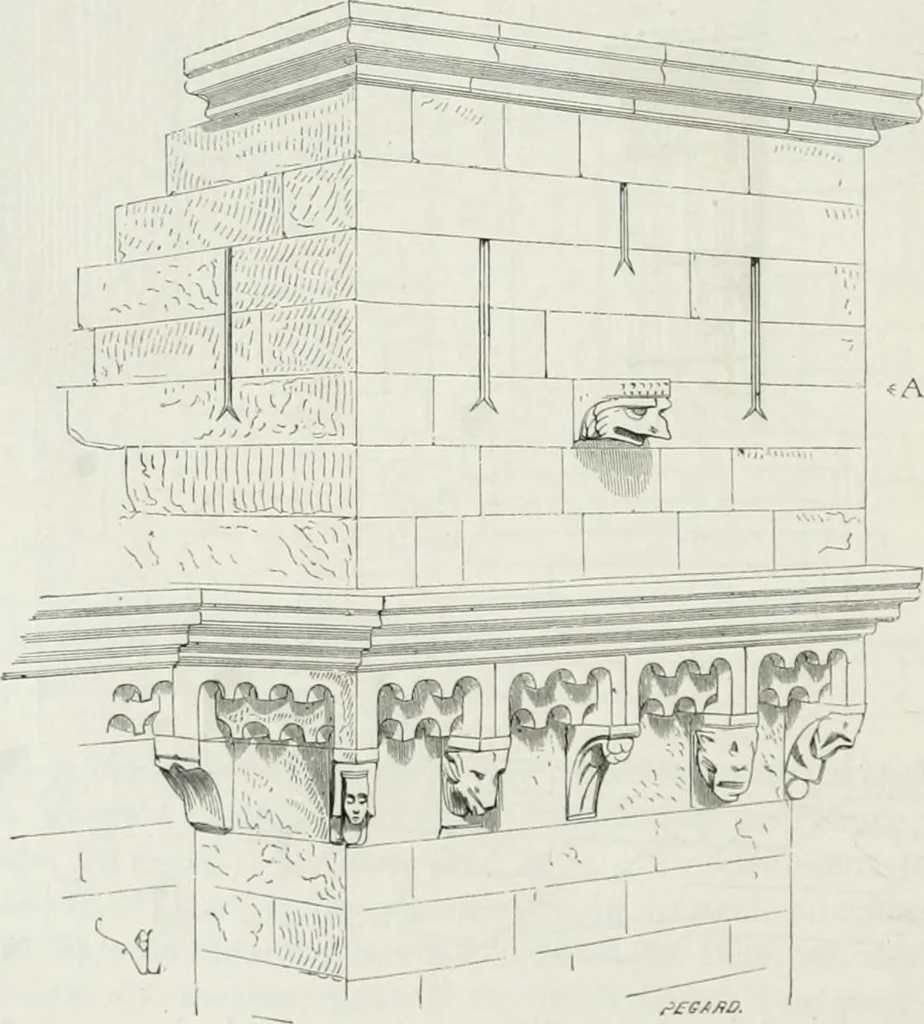An illustration from Dictionnaire raisonné de l'architecture française du XIe au XVIe siècle, 1875, leaf 387