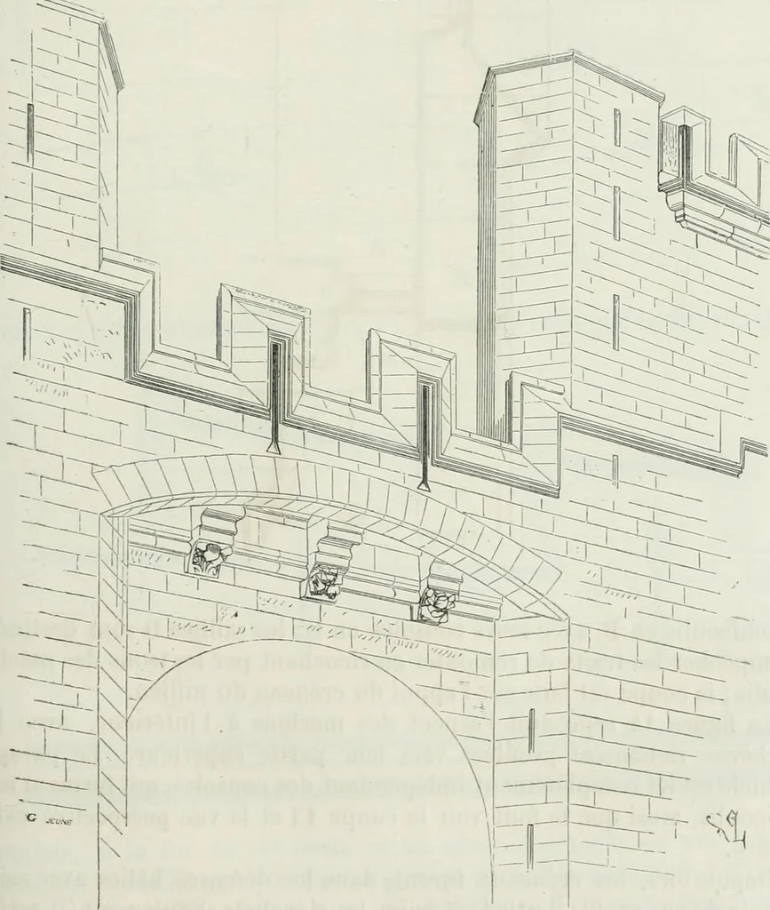An illustration from Dictionnaire raisonné de l'architecture française du XIe au XVIe siècle, 1875, leaf 394