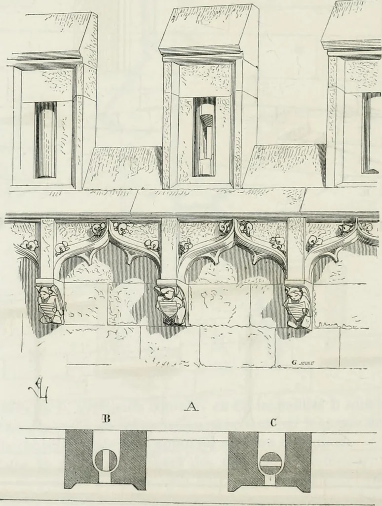 An illustration from Dictionnaire raisonné de l'architecture française du XIe au XVIe siècle, 1875, leaf 397