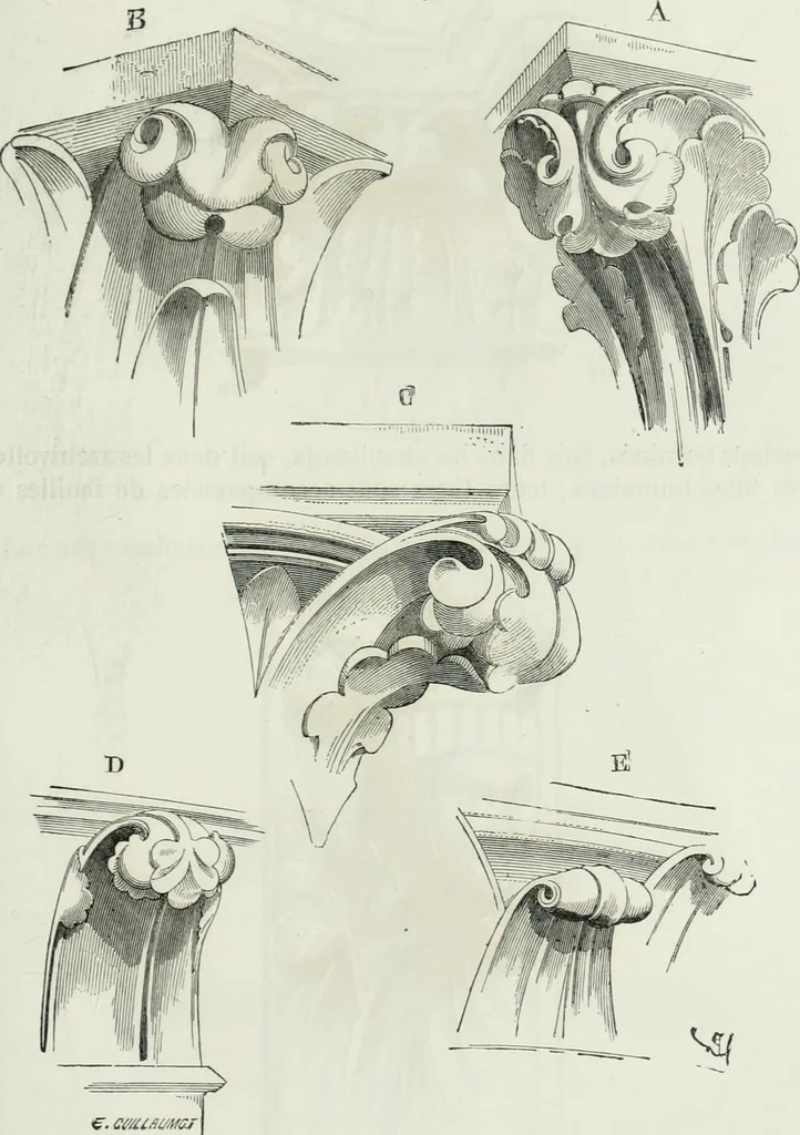 An illustration from Dictionnaire raisonné de l'architecture française du XIe au XVIe siècle, 1875, leaf 412