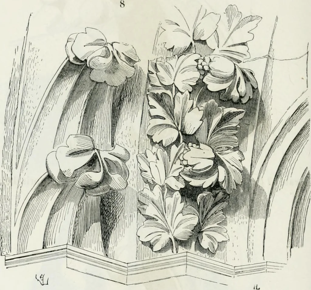 An illustration from Dictionnaire raisonné de l'architecture française du XIe au XVIe siècle, 1875, leaf 417