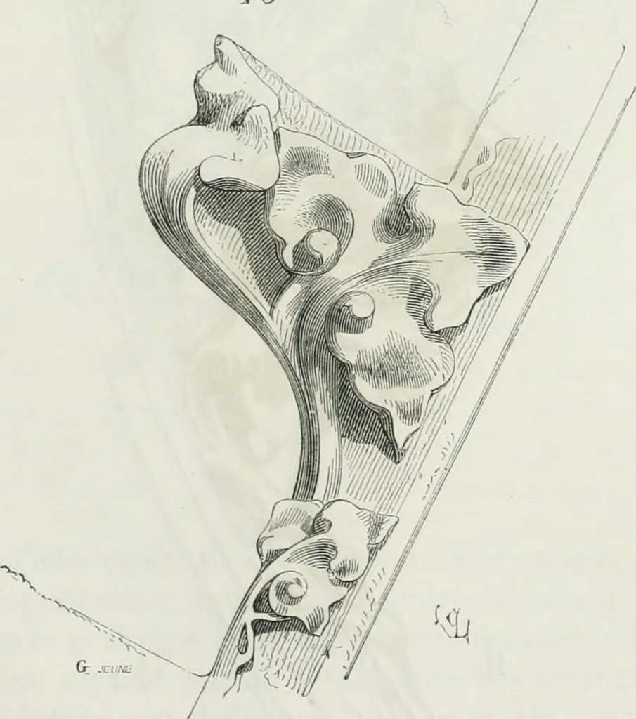 An illustration from Dictionnaire raisonné de l'architecture française du XIe au XVIe siècle, 1875, leaf 424