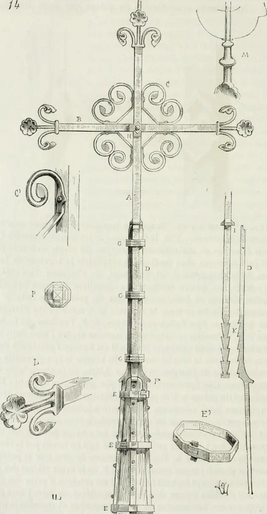 An illustration from Dictionnaire raisonné de l'architecture française du XIe au XVIe siècle, 1875, leaf 439
