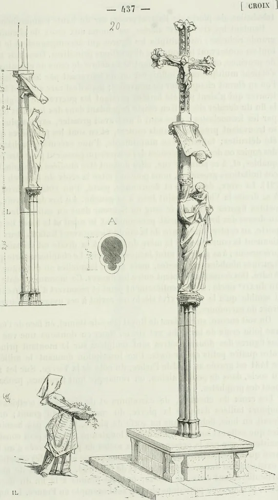 An illustration from Dictionnaire raisonné de l'architecture française du XIe au XVIe siècle, 1875, leaf 446