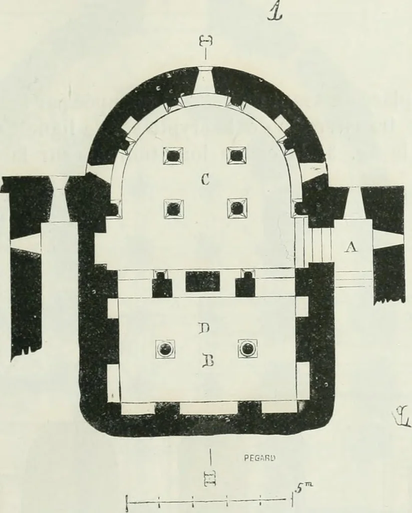 An illustration from Dictionnaire raisonné de l'architecture française du XIe au XVIe siècle, 1875, leaf 458
