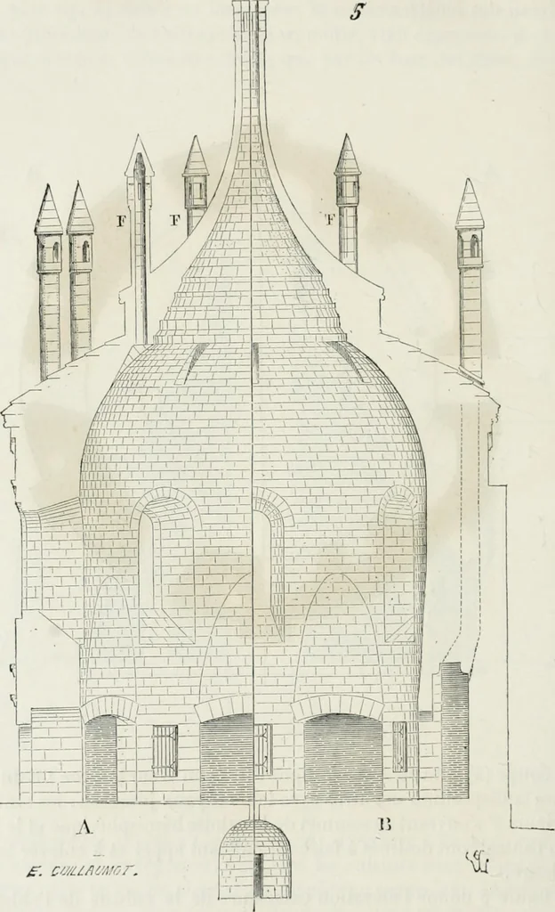 An illustration from Dictionnaire raisonné de l'architecture française du XIe au XVIe siècle, 1875, leaf 475