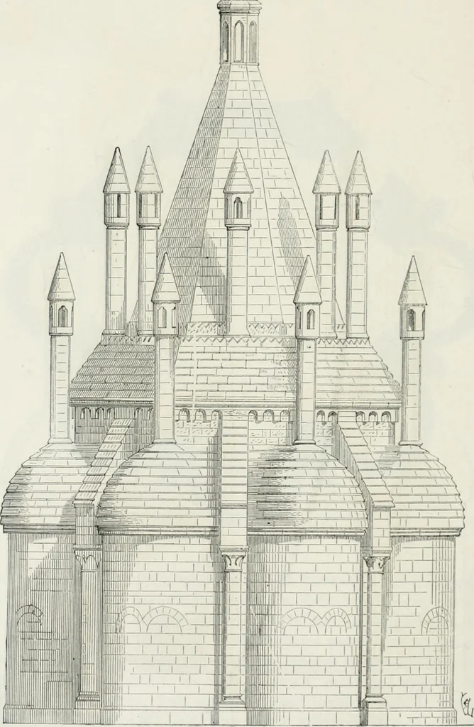 An illustration from Dictionnaire raisonné de l'architecture française du XIe au XVIe siècle, 1875, leaf 479
