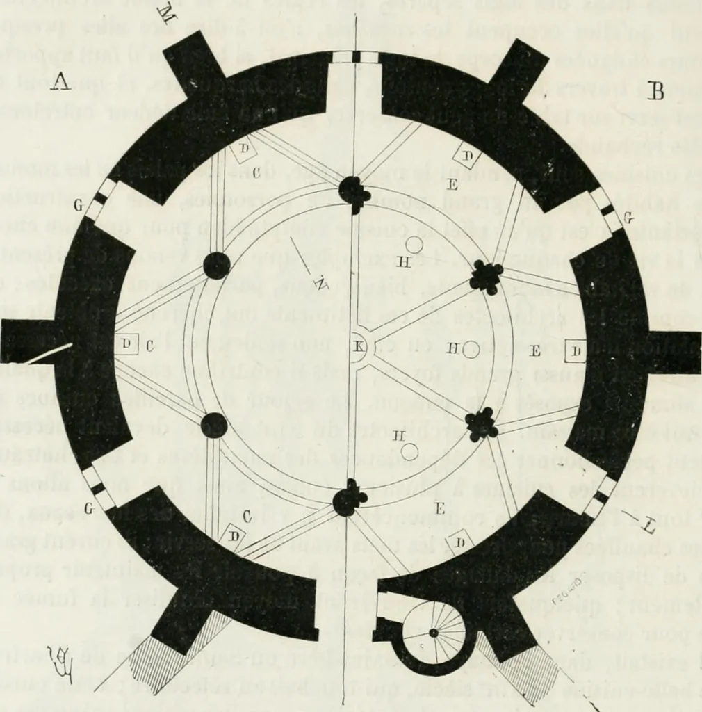 An illustration from Dictionnaire raisonné de l'architecture française du XIe au XVIe siècle, 1875, leaf 481
