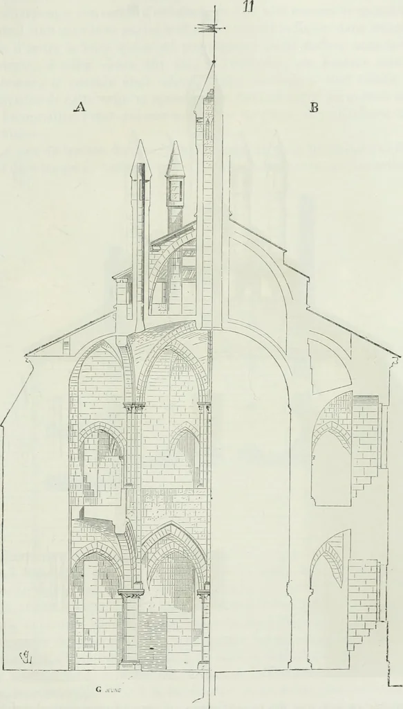 An illustration from Dictionnaire raisonné de l'architecture française du XIe au XVIe siècle, 1875, leaf 482