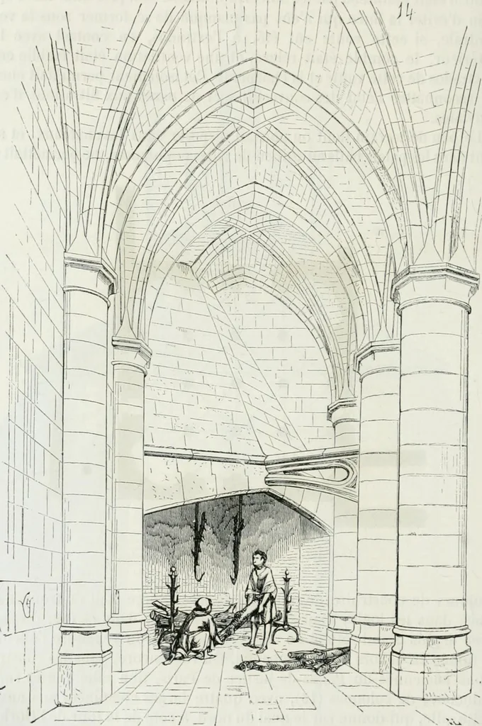 An illustration from Dictionnaire raisonné de l'architecture française du XIe au XVIe siècle, 1875, leaf 485