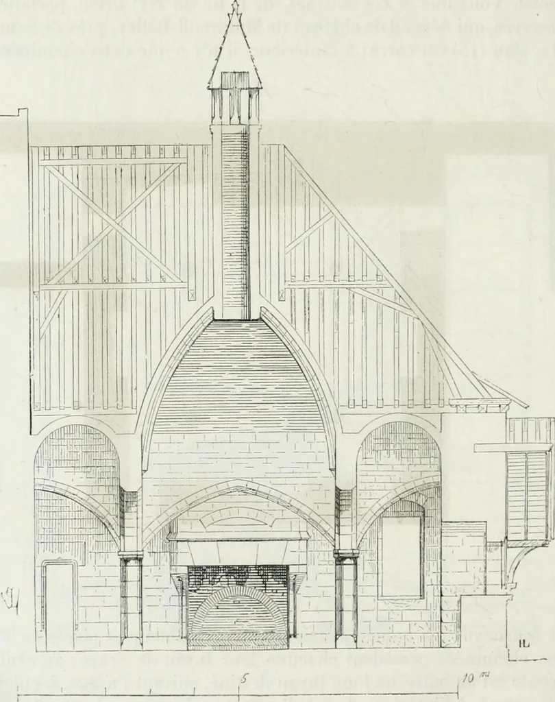 An illustration from Dictionnaire raisonné de l'architecture française du XIe au XVIe siècle, 1875, leaf 487
