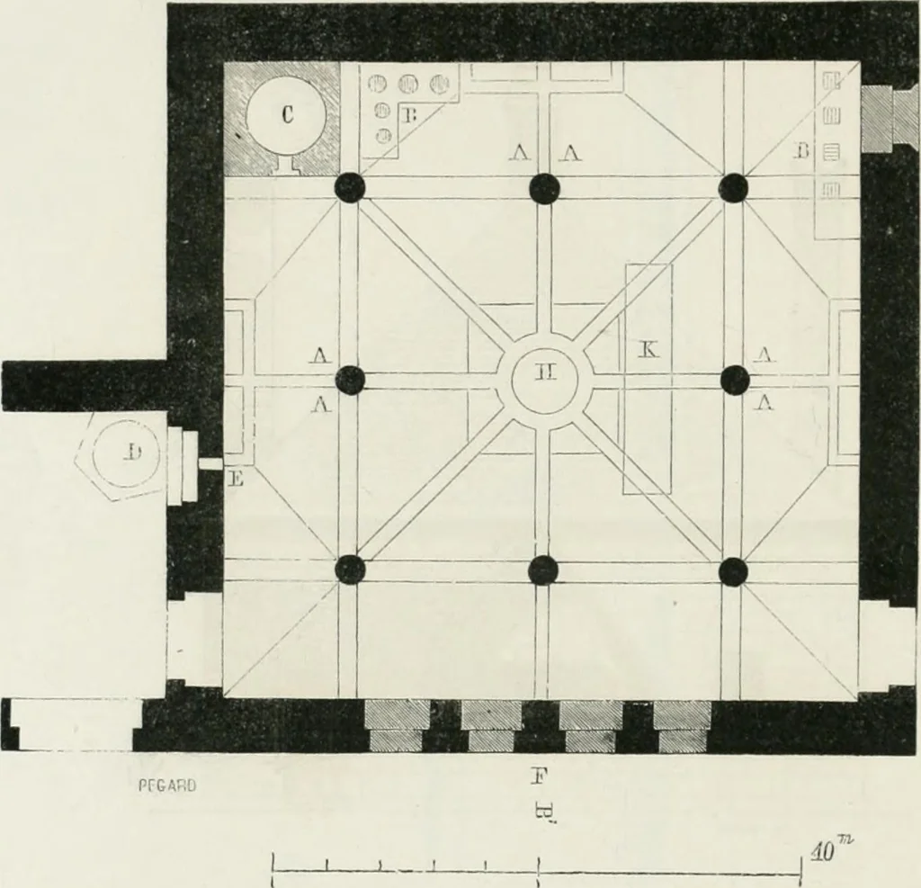 An illustration from Dictionnaire raisonné de l'architecture française du XIe au XVIe siècle, 1875, leaf 491