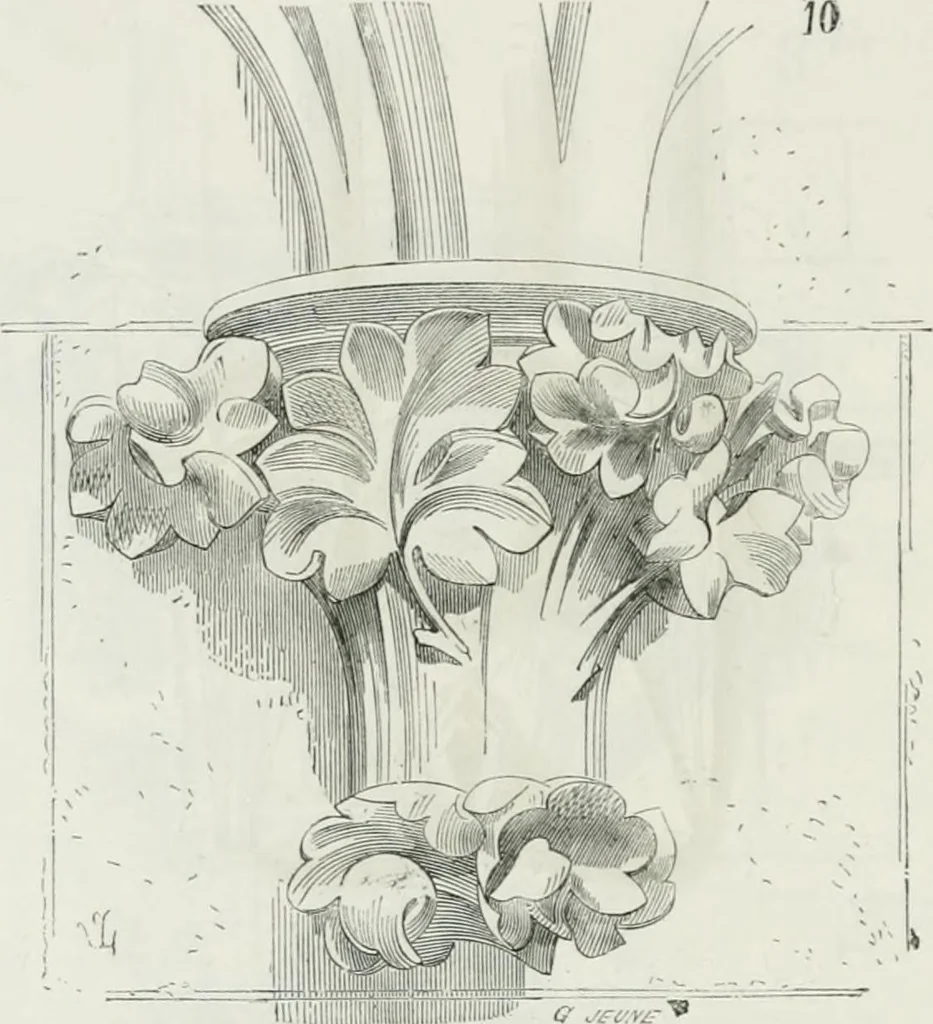 An illustration from Dictionnaire raisonné de l'architecture française du XIe au XVIe siècle, 1875, leaf 505