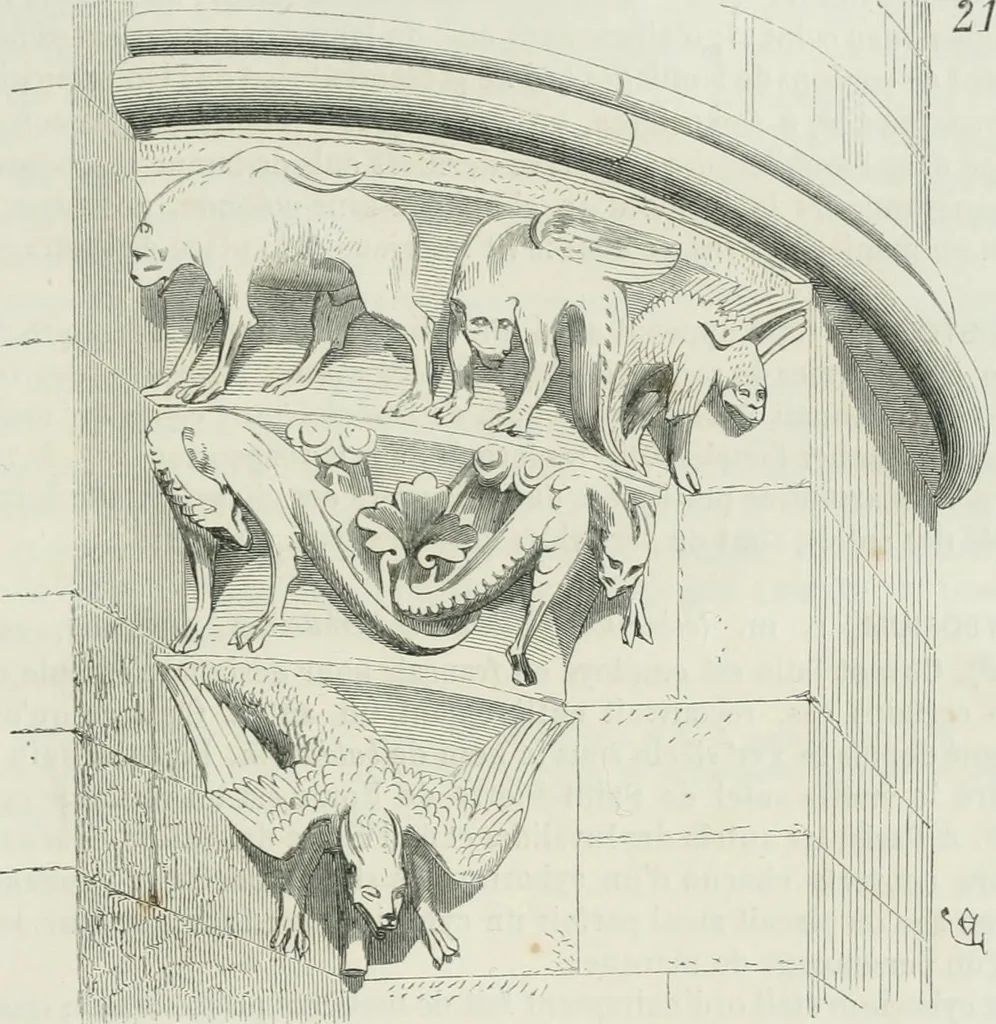 An illustration from Dictionnaire raisonné de l'architecture française du XIe au XVIe siècle, 1875, leaf 516