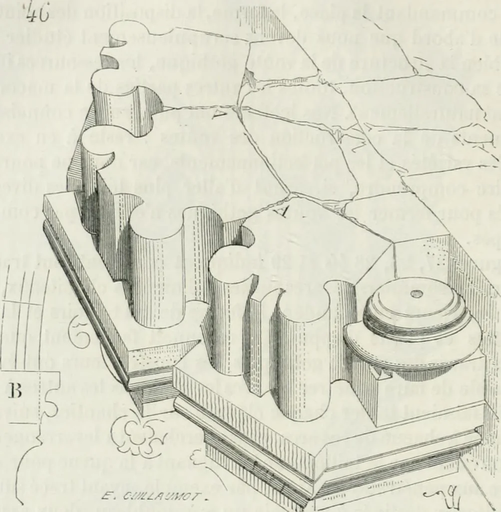 An illustration from Dictionnaire raisonné de l'architecture française du XIe au XVIe siècle, 1875, leaf 95