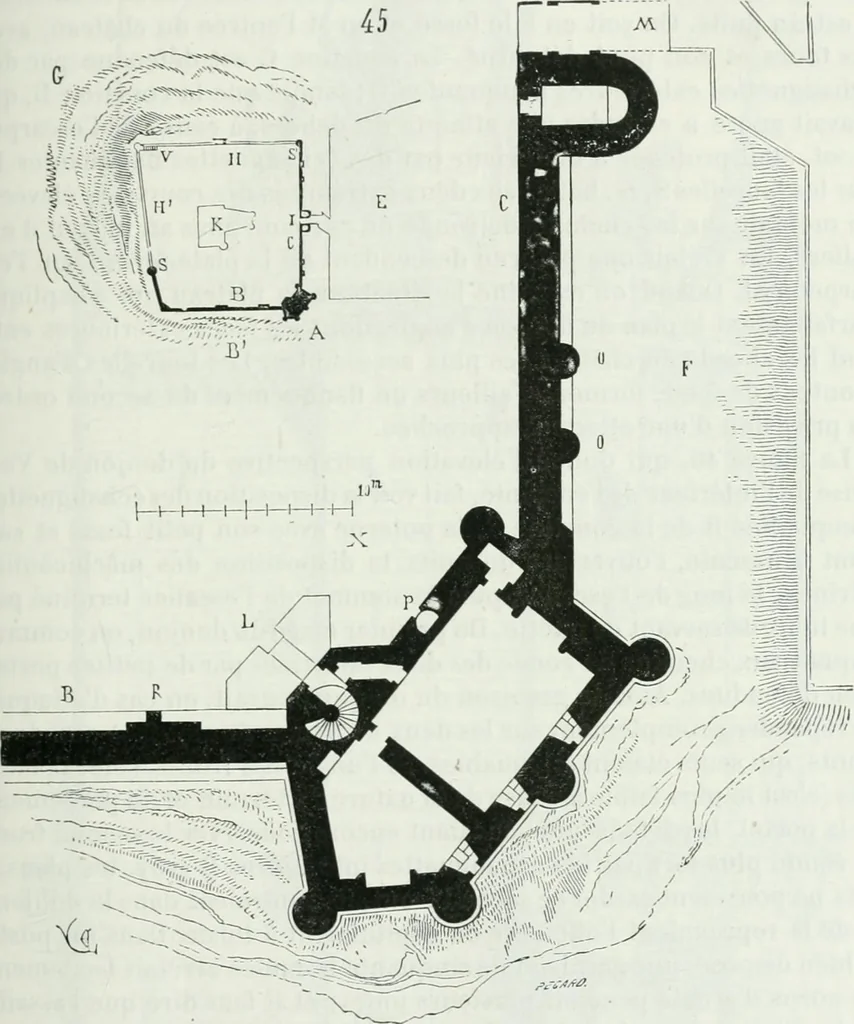 An illustration from Dictionnaire raisonné de l'architecture française du XIe au XVIe siècle, 1875, leaf 102