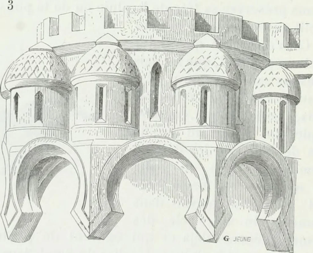 An illustration from Dictionnaire raisonné de l'architecture française du XIe au XVIe siècle, 1875, leaf 11