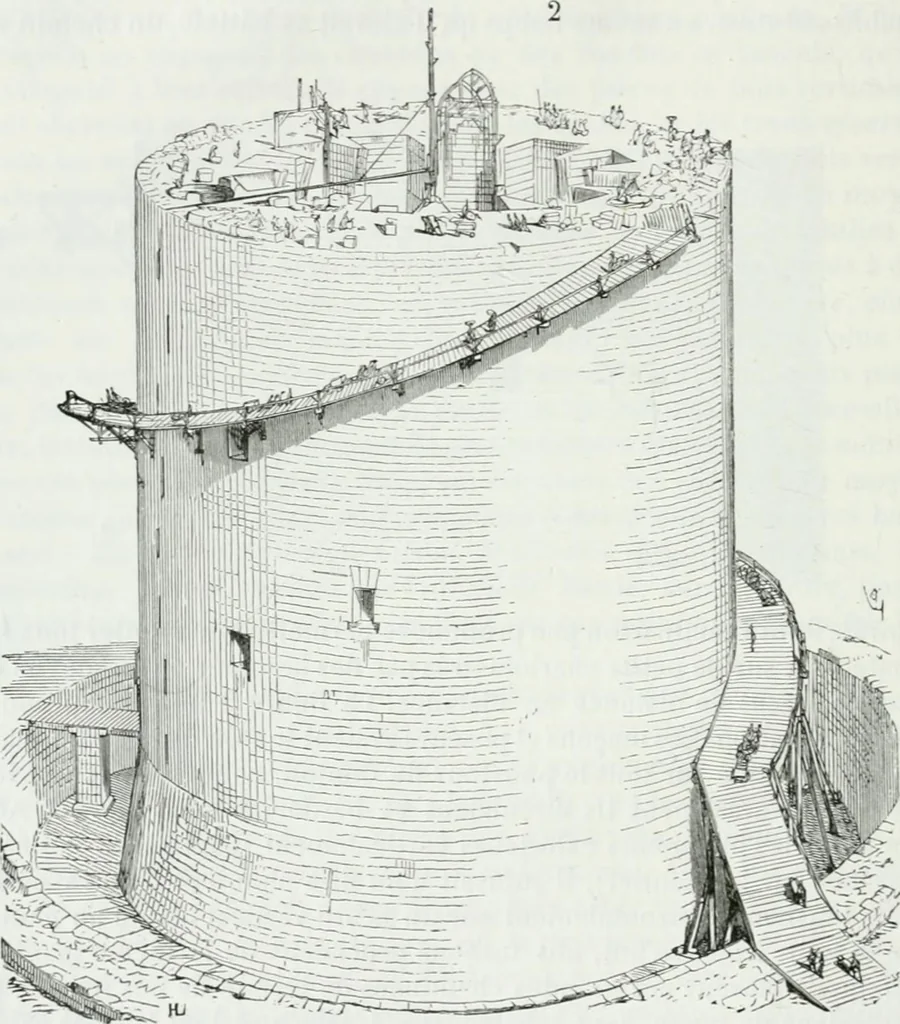 An illustration from Dictionnaire raisonné de l'architecture française du XIe au XVIe siècle, 1875, leaf 115