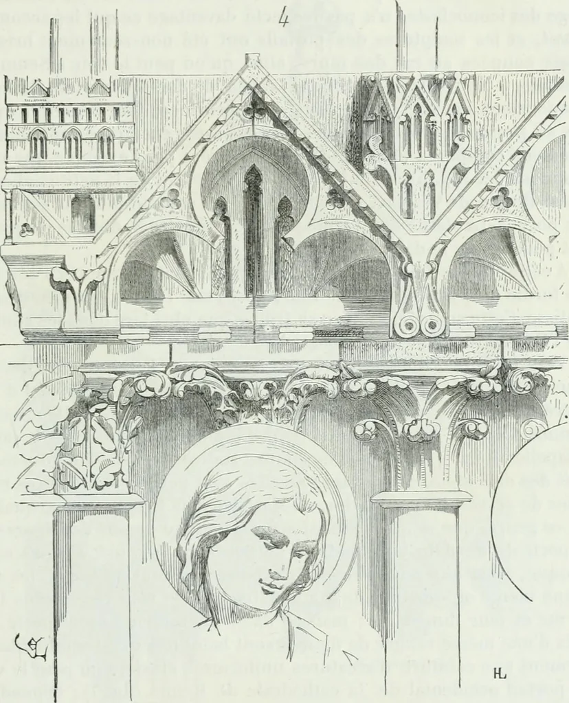 An illustration from Dictionnaire raisonné de l'architecture française du XIe au XVIe siècle, 1875, leaf 12
