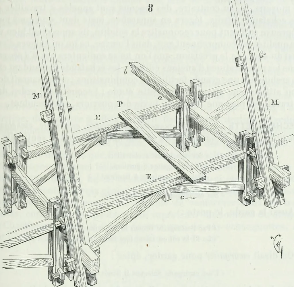 An illustration from Dictionnaire raisonné de l'architecture française du XIe au XVIe siècle, 1875, leaf 122