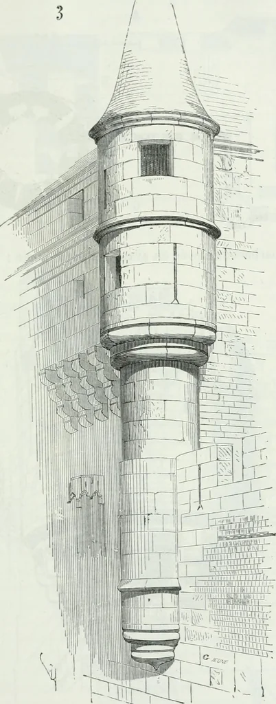 An illustration from Dictionnaire raisonné de l'architecture française du XIe au XVIe siècle, 1875, leaf 128