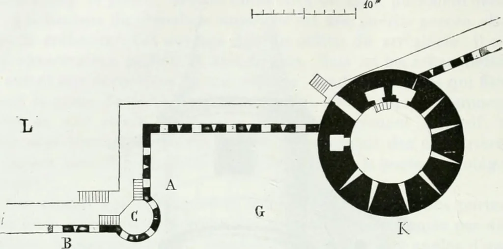 An illustration from Dictionnaire raisonné de l'architecture française du XIe au XVIe siècle, 1875, leaf 129