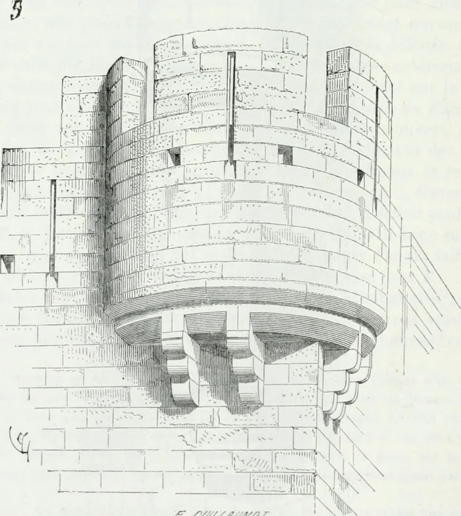 An illustration from Dictionnaire raisonné de l'architecture française du XIe au XVIe siècle, 1875, leaf 129