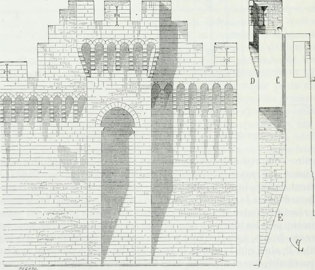 An illustration from Dictionnaire raisonné de l'architecture française du XIe au XVIe siècle, 1875, leaf 133