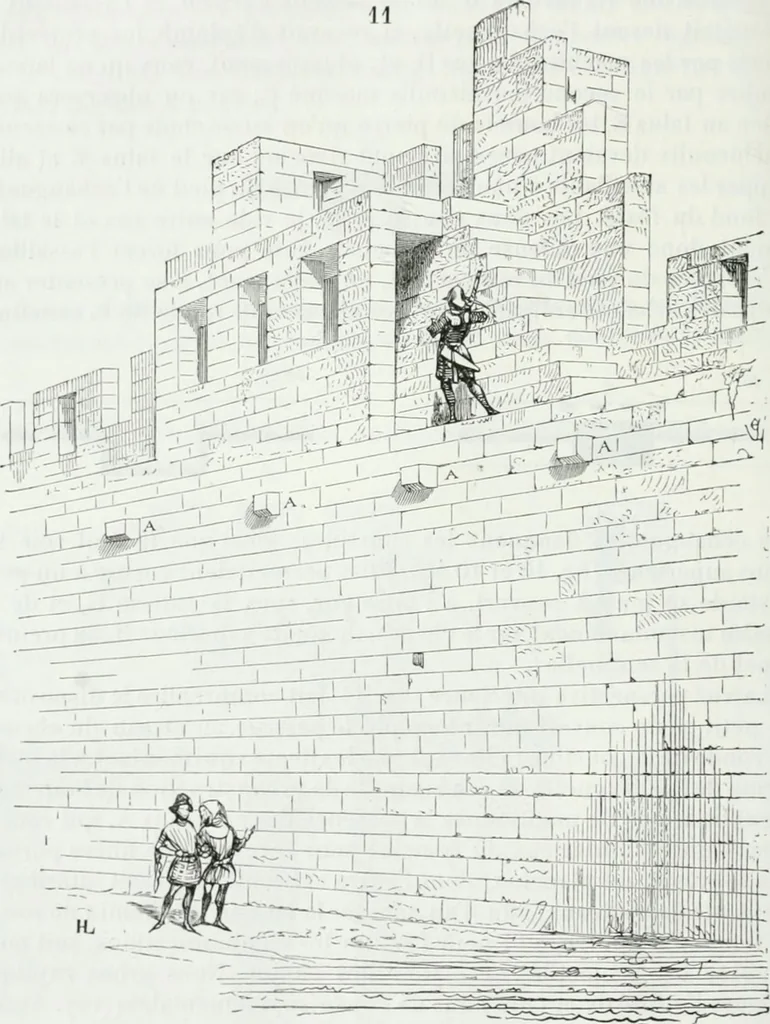 An illustration from Dictionnaire raisonné de l'architecture française du XIe au XVIe siècle, 1875, leaf 135